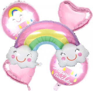 pastel regnbåge set heliumballonger