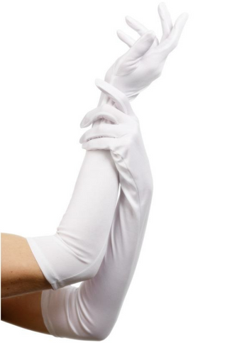 Elegant Long Gloves White