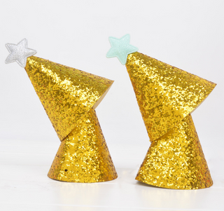 Glittery mini hat with gold star