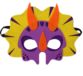 Drak mask lila med oranga horn