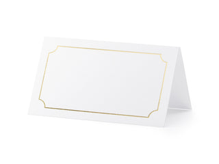 Placeringskort med Guld Ram 9.5x5.5cm