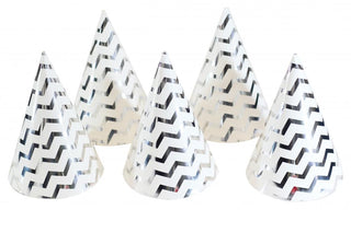 Silver zigzag party hat
