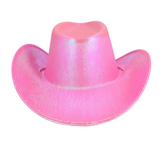 Cowboyhatt med skimmer rosa