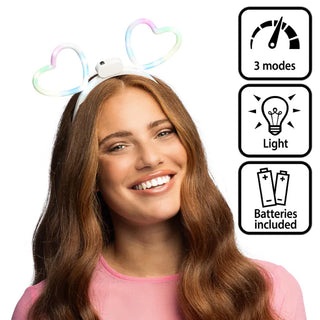 LED-tiara Lysande Hjärtan