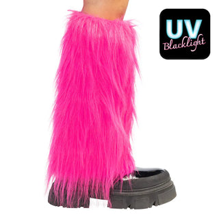 Benvärmare, rave neonrosa UV (par)
