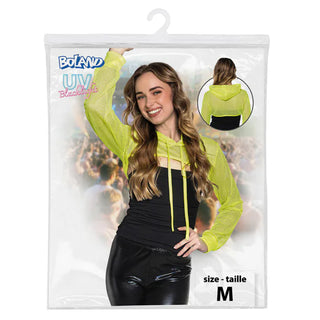 Fishnet-bolero, neongul (M)