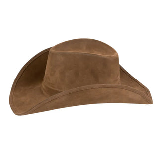 Cowboyhatt Wyoming, brun (läderimitation)