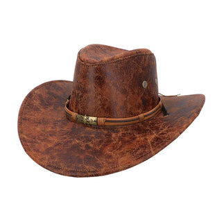 Brun Cowboy Hatt Läderimitation