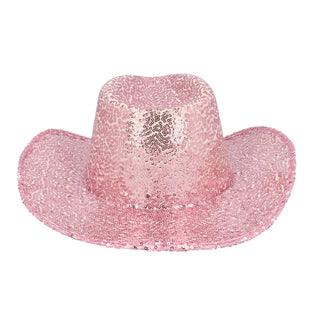 Cowboy Hat Sequin Cerise Pink