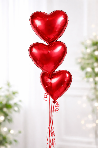 Helium ballongbukett Hjärtan