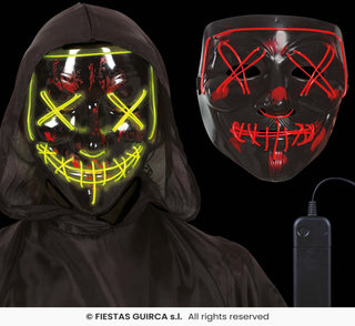 Svart mask med blandade ljus PVC