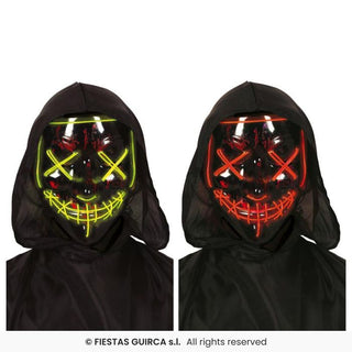 Svart mask med blandade ljus PVC