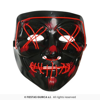 Svart mask med blandade ljus PVC
