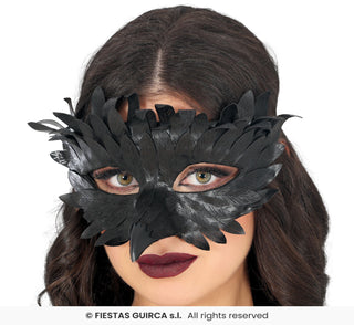 Svart Fjäder Mask