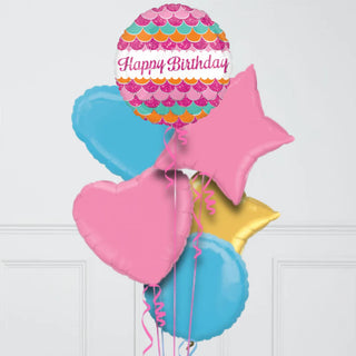 pink foil Balloon bouquet birthday