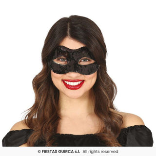 Black Sequin Eye Mask