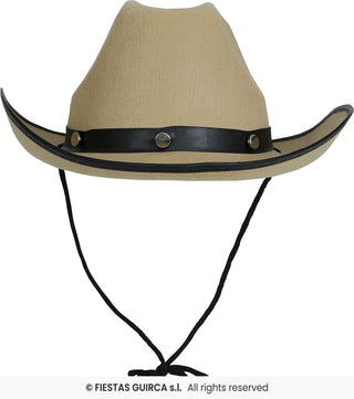 Ljusbrun Cowboyhatt i Filt – Vilda Västern Maskeradtillbehör Vuxen