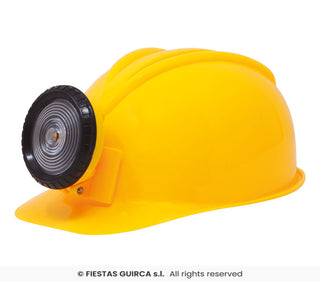 Arbetshjälm med lampa, PVC
