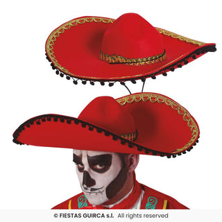 Röd Sombrero Hatt