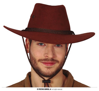 Extra Stor Brun Moch Cowboy Hatt