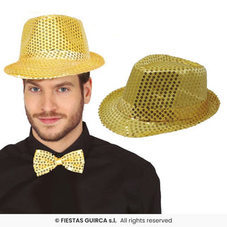 Guld Paljett Hatt