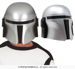 Rymdsoldathjälm, silver, PVC
