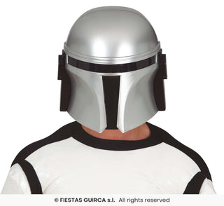 Rymdsoldathjälm, silver, PVC
