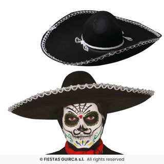 Svart Sombrero 55 Cm