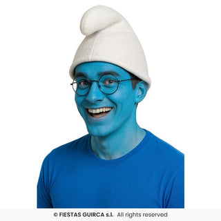 Vit Smurfhatt – Maskeradtillbehör & Festtillbehör Vuxen