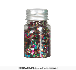 Flerfärgad Glittergel i Burk 20 g – Festsmink & Maskeradsmink