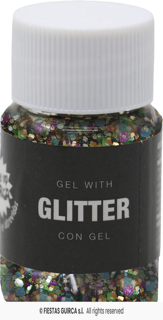 Flerfärgad Glittergel i Burk 20 g – Festsmink & Maskeradsmink