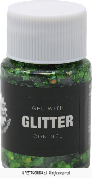 Mörkgrön Glittergel 20 g – Festsmink & Maskeradsmink