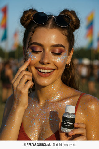Vit Glittergel 20 g – Festsmink & Maskeradsmink