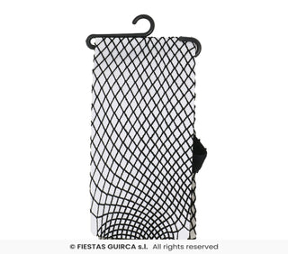 Fishnet-strumpbyxor, svart, stor storlek
