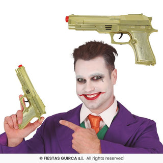 Guldmetallpistol 22cm