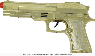 Guldmetallpistol 22cm
