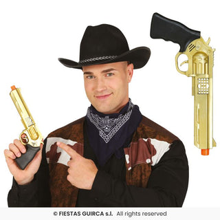 Guldpistol 27 cm – Maskeradtillbehör & Rekvisita