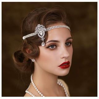 Charlston 1920tals hår accessoar med strass diamant