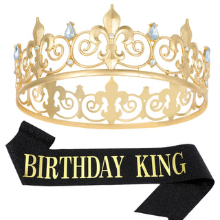 Birthday King Ordensband & Krona