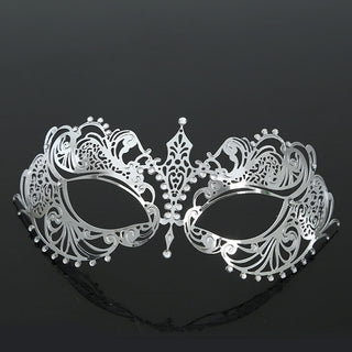 Metalisk Venetiansk mask med strass