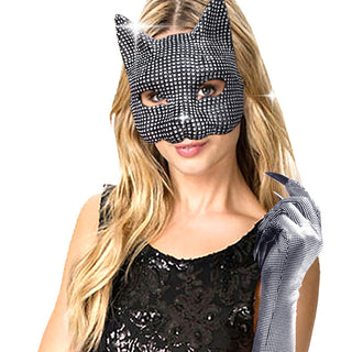 Kattmask glitter strass