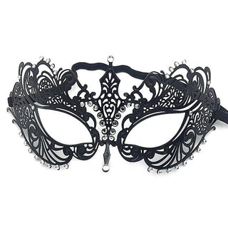 Metalisk Venetiansk mask med strass