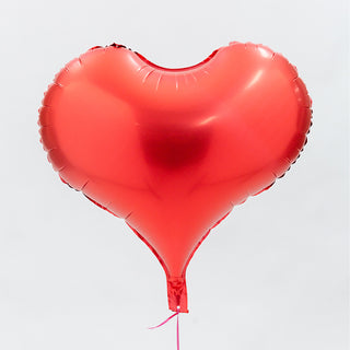Hjärt folieballong röd 65x63cm