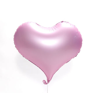 Hjärt folieballong rosa 65x63cm