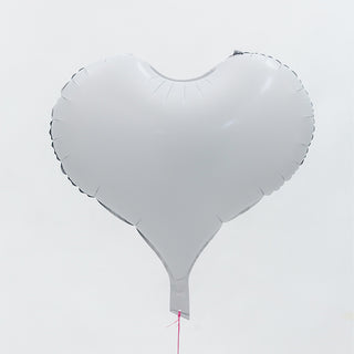 Hjärt folieballong vit 65x63cm