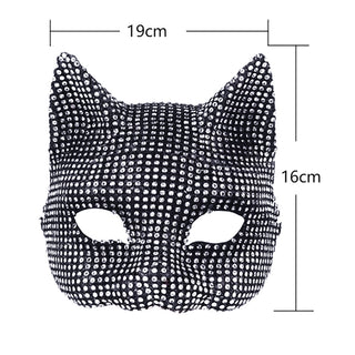 Kattmask glitter strass