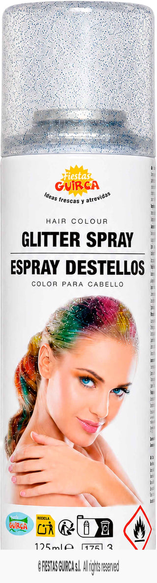 Glitter spray for hair Silver 125ml
