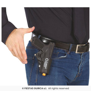 Pistol med Hölster 20 cm – Maskeradtillbehör & Rekvisita