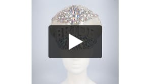 bride vit strass keps