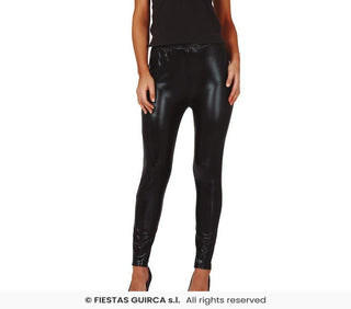Svarta Metalliska Leggings – Maskeradkläder & Festkläder Vuxen